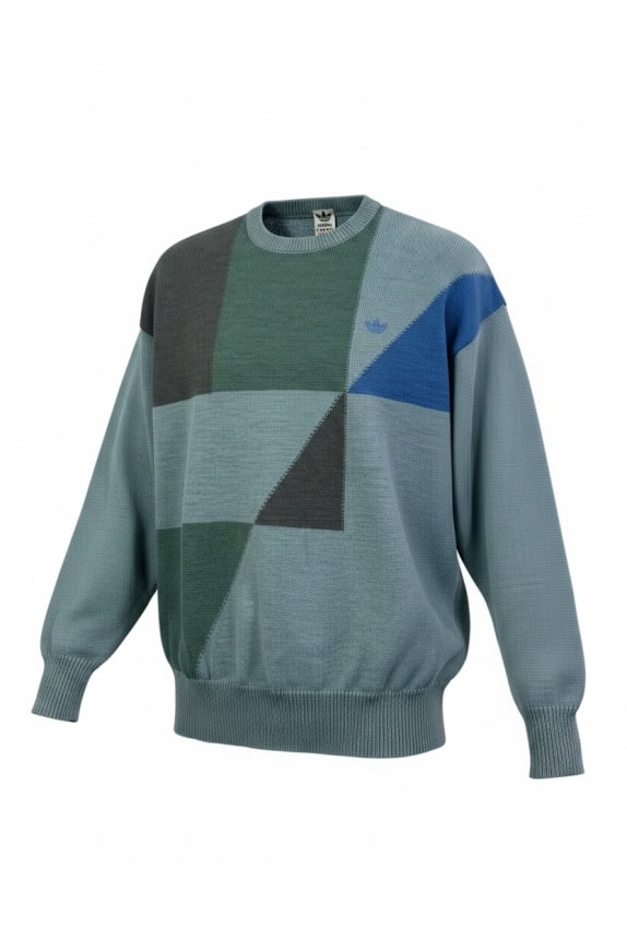 ADIDAS ΠΛΕΚΤΗ ΜΠΛΟΥΖΑ 90s COLORBLOCK ΓΑΛΑΖΙΑ UNISEX L