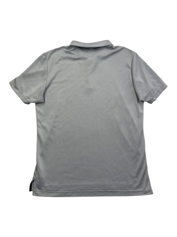 ADIDAS POLO SHIRT GOLF STRIPED LOGO GREY MEN M