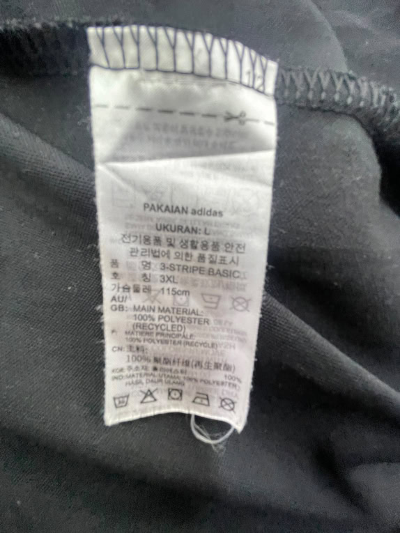 Adidas Black Polo Shirt Climalite Men’s Large