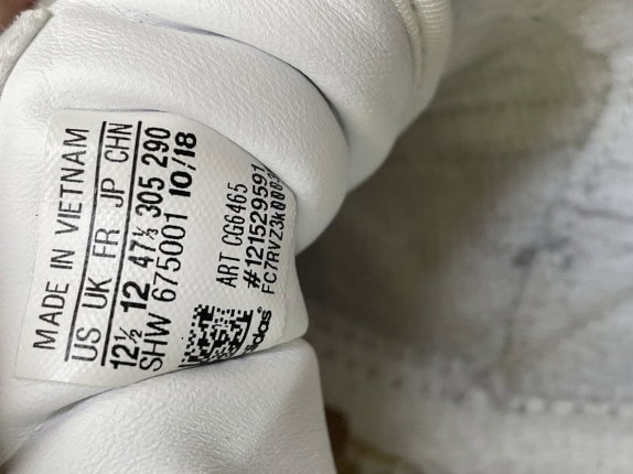 ADIDAS SNEAKERS RETRO SPORTSWEAR OFF WHITE UNISEX PRE OWNED EU 47 1/3