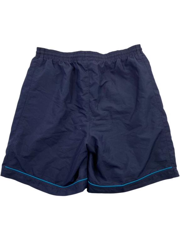 ADIDAS Pantaloncini vintage con logo ricamato blu navy da uomo L