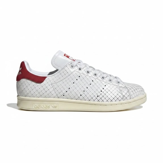 ADIDAS STAN SMITH SNEAKERS CLASSIC OFF WHITE RED UNISEX PRE OWNED EU 40