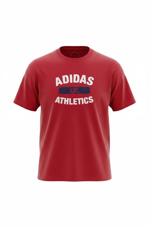 ADIDAS T SHIRT ATHLETICS ΚΟΚΚΙΝΟ ΑΝΤΡΙΚΟ L pre-owned