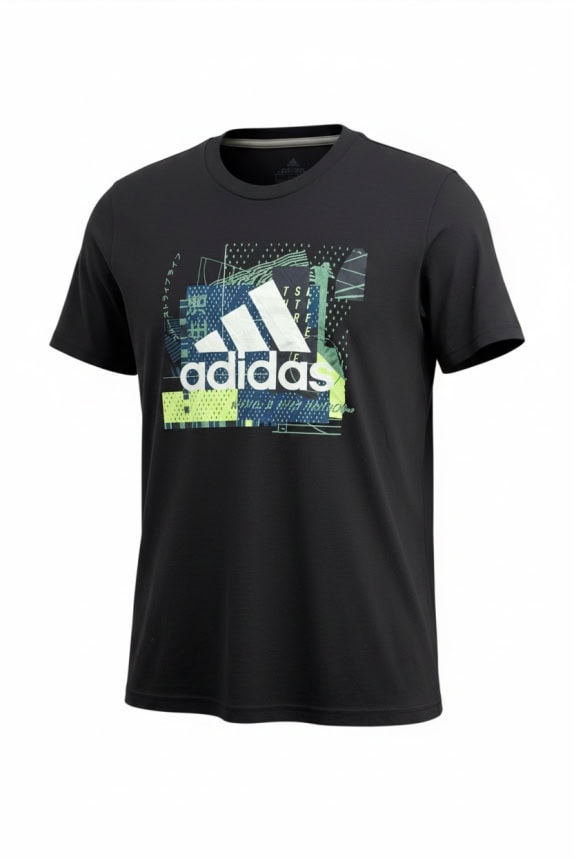 ADIDAS T-SHIRT BIG LOGO GRAPHIC ΜΑΥΡΟ UNISEX M