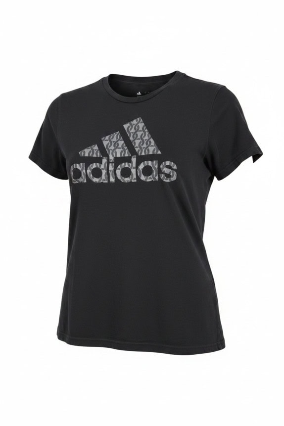 ADIDAS T SHIRT GRAPHIC BLACK WOMEN PRE OWNED S