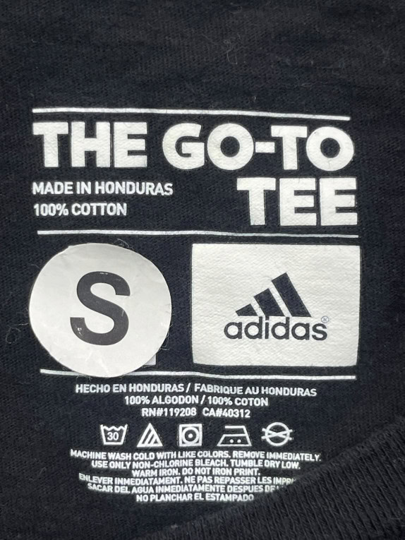 ADIDAS T SHIRT GRAPHIC BLACK WOMEN PRE OWNED S
