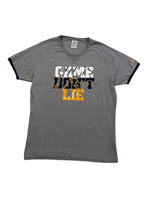 ADIDAS T-SHIRT VINTAGE GAME DON'T LIE GREY MENS L