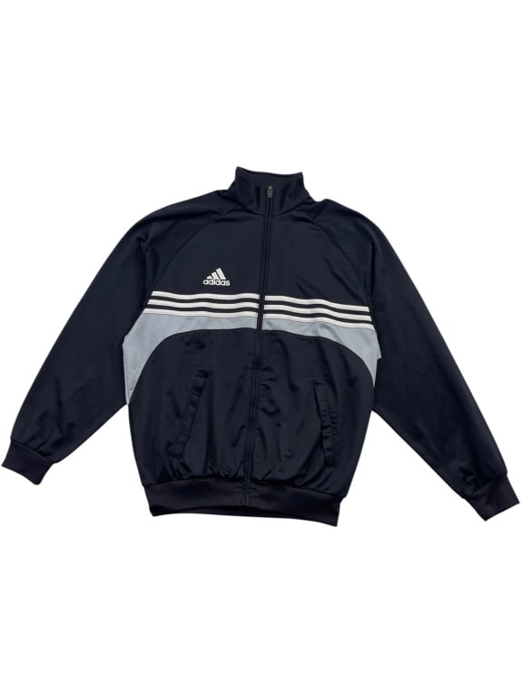 Adidas Track Jacket Μαύρο με Ρίγες Zip-Up Unisex M