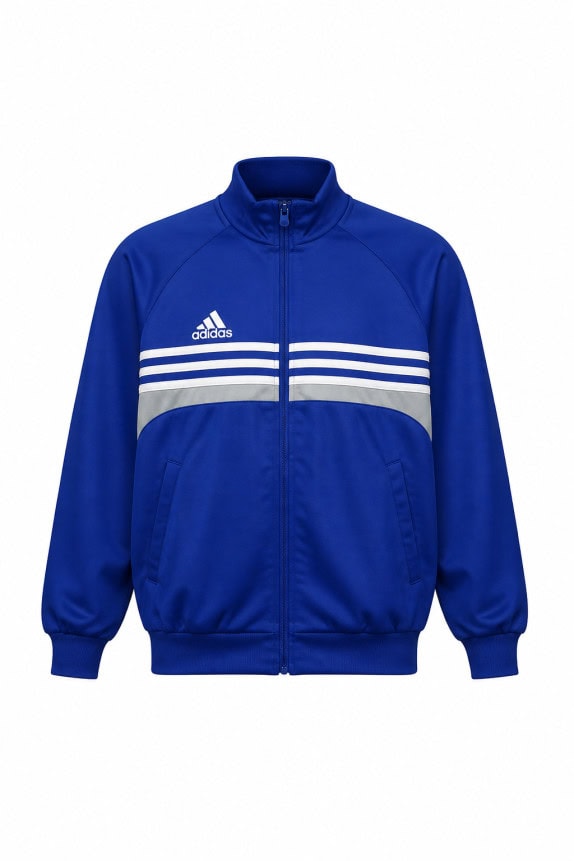 ADIDAS TRACK JACKET RETRO BLUE UNISEX PRE OWNED M