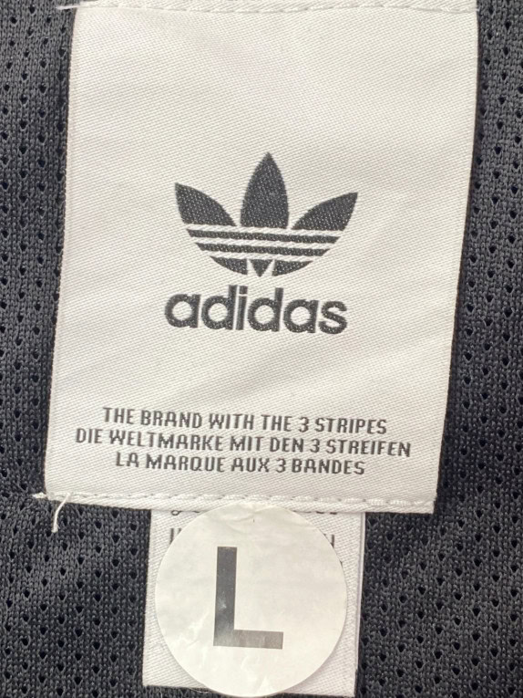 ADIDAS TRACK JACKET SPORTSWEAR ΜΑΥΡΟ ΛΕΥΚΟ ΑΝΤΡΙΚΟ PRE OWNED L