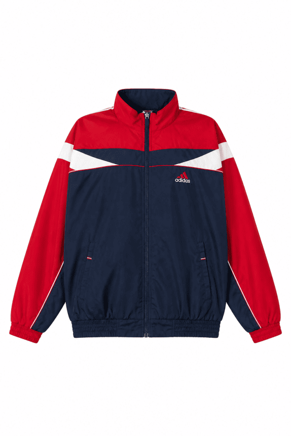 1990s ADIDAS TRACK JACKET SPORTSWEAR NAVY RED ΑΝΤΡΙΚΟ PRE OWNED L
