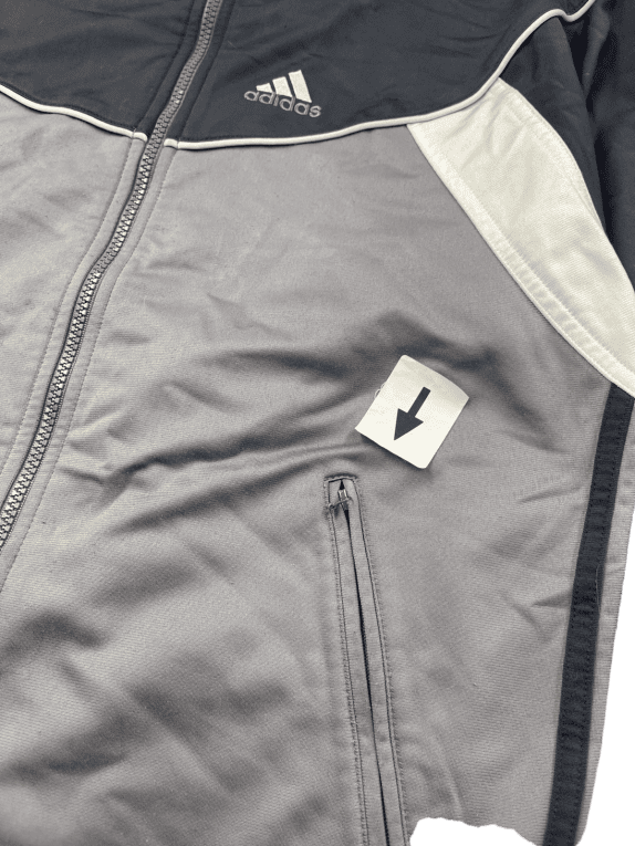 1990S ADIDAS TRACK JACKET SPORTY NAVY GREY ΑΝΤΡΙΚΟ PRE OWNED S