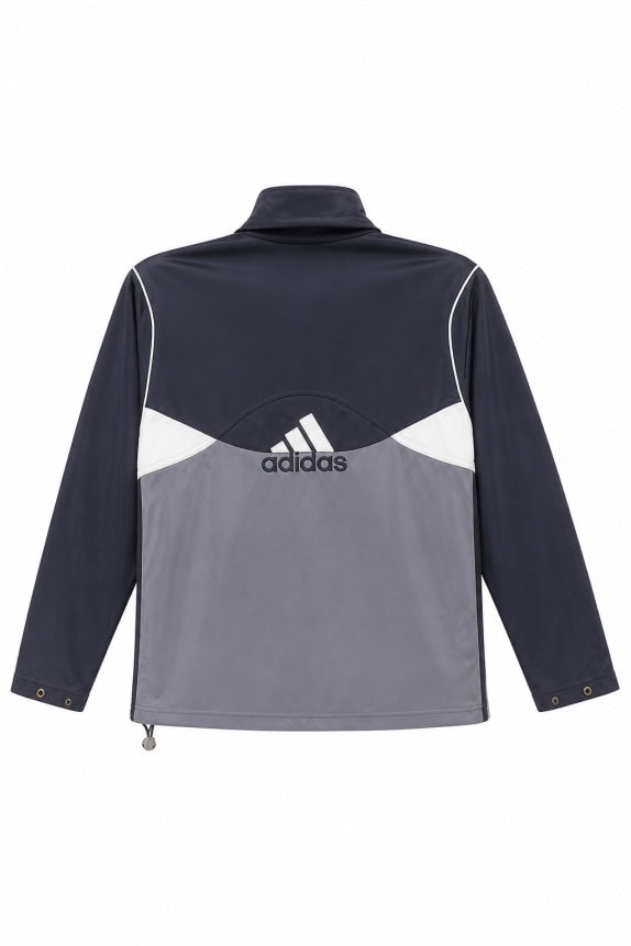 1990S ADIDAS TRACK JACKET SPORTY NAVY GREY ΑΝΤΡΙΚΟ PRE OWNED S