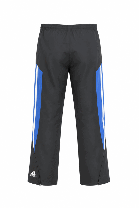 00s ADIDAS TRACK PANTS RETRO BLACK BLUE UNISEX PRE OWNED L