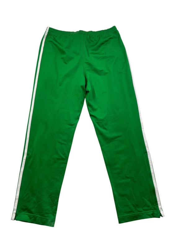 ADIDAS TRACK PANTS SPORTSWEAR GREEN UNISEX PRE OWNED M