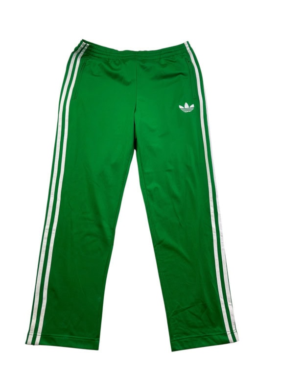 ADIDAS TRACK PANTS SPORTSWEAR GREEN UNISEX PRE OWNED M