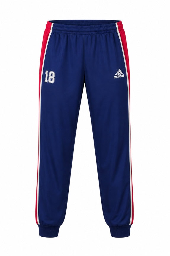 1990S ADIDAS TRACK PANTS VINTAGE ΜΠΛΕ ΑΝΤΡΙΚΟ PRE OWNED L