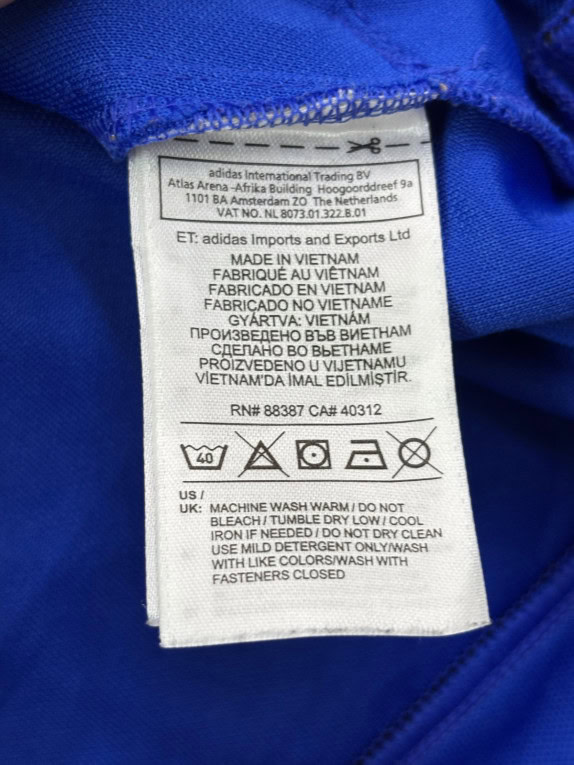 ADIDAS TRACK JACKET SPORTSWEAR BLUE MEN PRE OWNED M