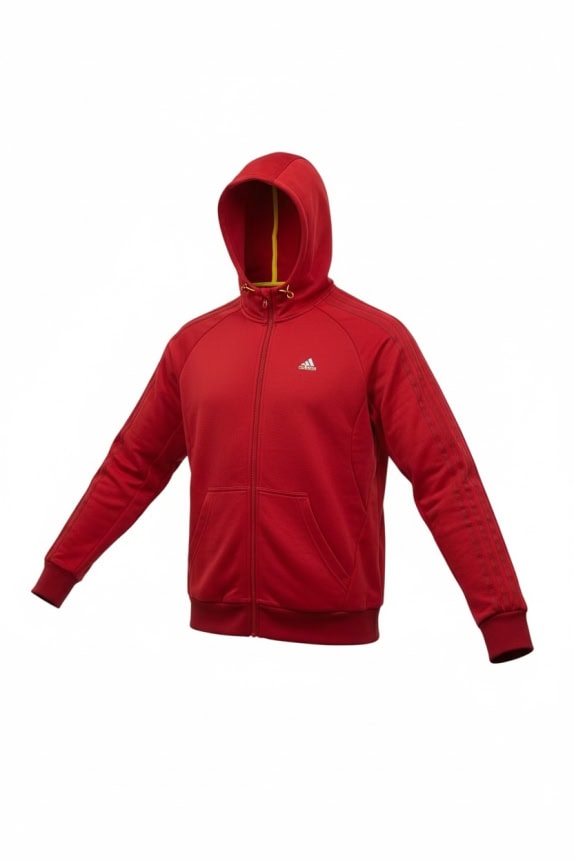 ADIDAS ΖΑΚΕΤΑ ΦΟΥΤΕΡ ΜΕ ΚΟΥΚΟΥΛΑ ΚΟΚΚΙΝΗ ΜΕ ΚΙΤΡΙΝΕΣ ΛΕΠΤΟΜΕΡΕΙΕΣ ΑΝΔΡΙΚΗ M