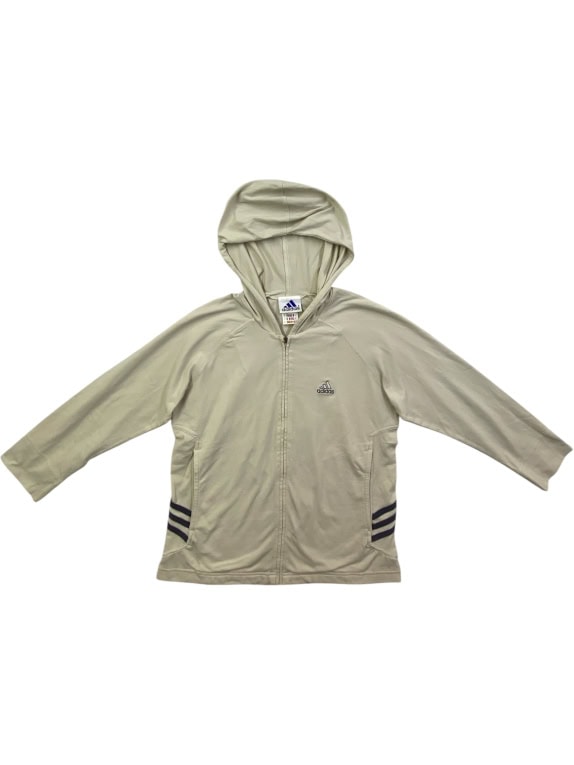 ADIDAS FELPA CON CAPPUCCIO LOGO BEIGE UNISEX S