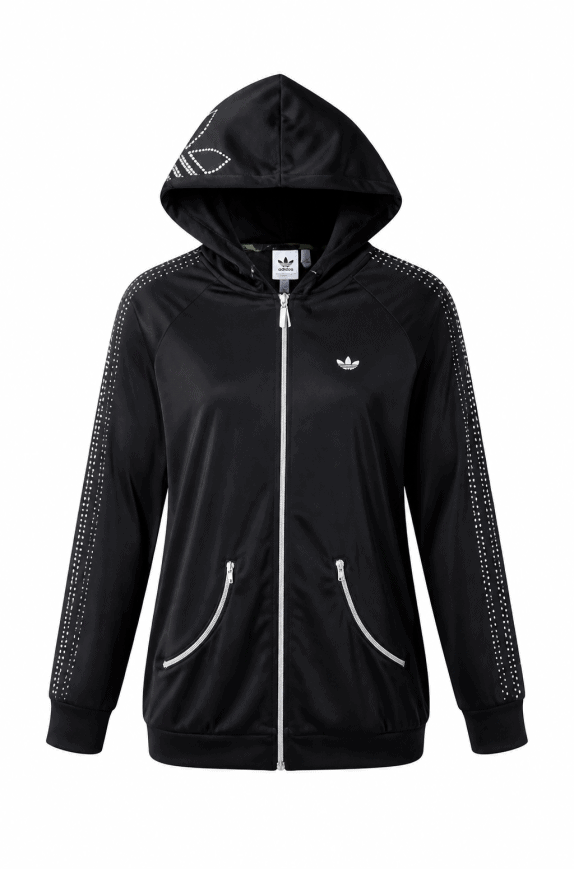 ADIDAS Y2K ZIP HOODIE ARCHIVE ΜΑΥΡΟ ΓΥΝΑΙΚΕΙΟ PRE OWNED M