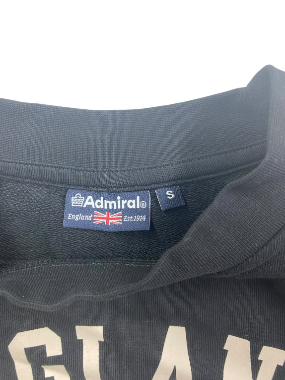 Admiral Cropped Sweatshirt Casual England Logo Black Women’s S
