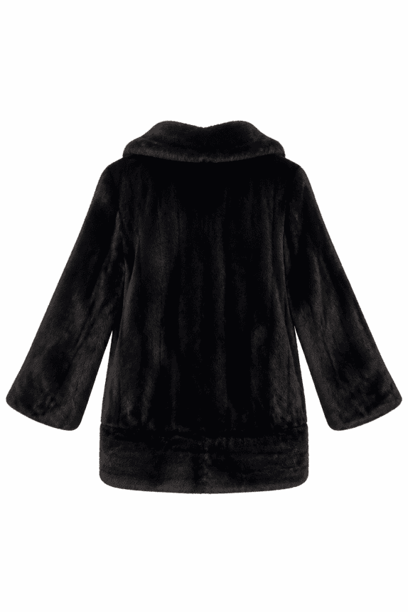 80s VINTAGE ΠΑΛΤΟ FUR ΜΑΥΡΟ ΓΥΝΑΙΚΕΙΟ PRE OWNED M/L