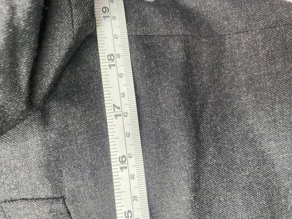 80S VINTAGE  ΣΑΚΑΚΙ ΚΛΑΣΙΚΟ ΓΚΡΙ ΑΝΤΡΙΚΟ PRE OWNED S