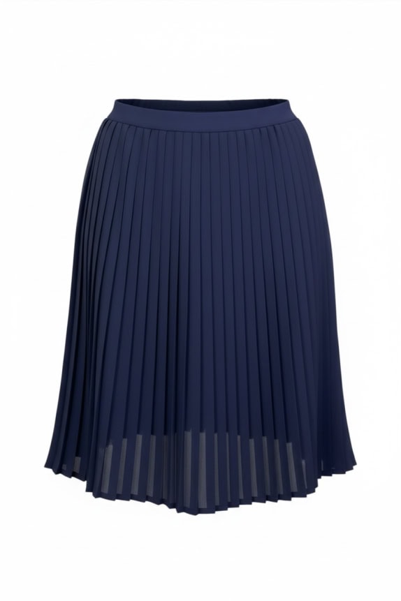 ALBA FORNARI SKIRT PLEATED VINTAGE LOGO BLUE WOMEN L