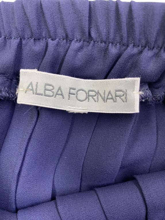 ALBA FORNARI ΦΟΥΣΤΑ ΠΛΙΣΕ VINTAGE ΛΟΓΟΤΥΠΟ ΜΠΛΕ ΓΥΝΑΙΚΕΙΑ L