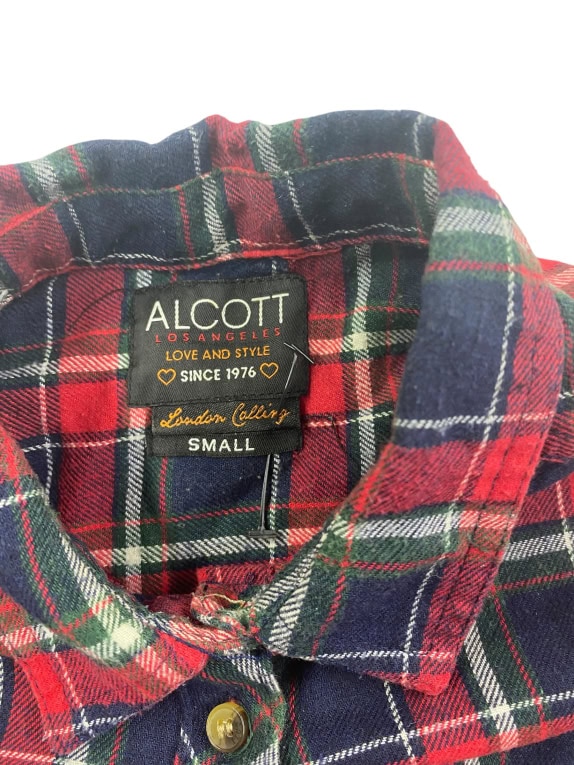 ALCOTT Καρό Πουκάμισο Casual Κόκκινο-Μπλε Γυναικείο S