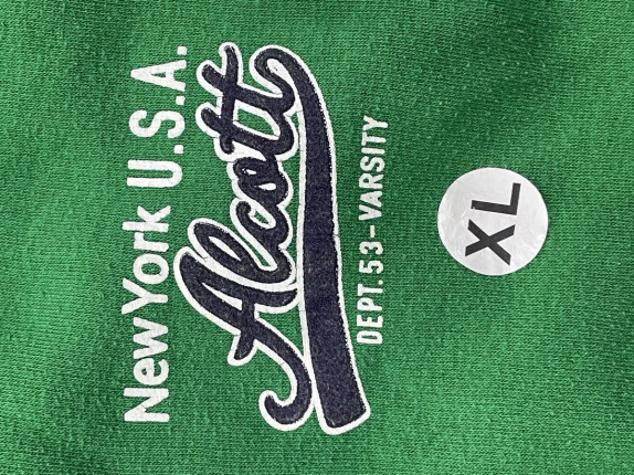 2000s ALCOTT ΦΟΥΤΕΡ CREWNECK COLLEGIATE ΠΡΑΣΙΝΟ UNISEX PRE OWNED XL