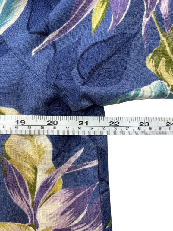 ALFRED DUNNER CAMICIA FLORAL BLU UOMO PRE OWNED M