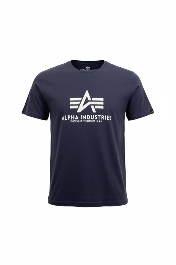 ALPHA INDUSTRIES T-SHIRT VINTAGE LOGO ΜΠΛΕ ΣΚΟΥΡΟ ΑΝΔΡΙΚΟ L
