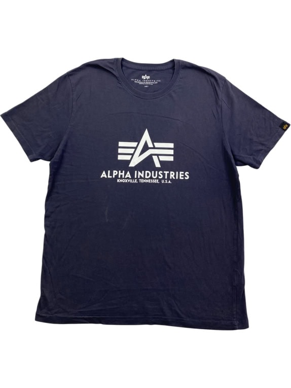 ALPHA INDUSTRIES T-SHIRT VINTAGE LOGO ΜΠΛΕ ΣΚΟΥΡΟ ΑΝΔΡΙΚΟ L