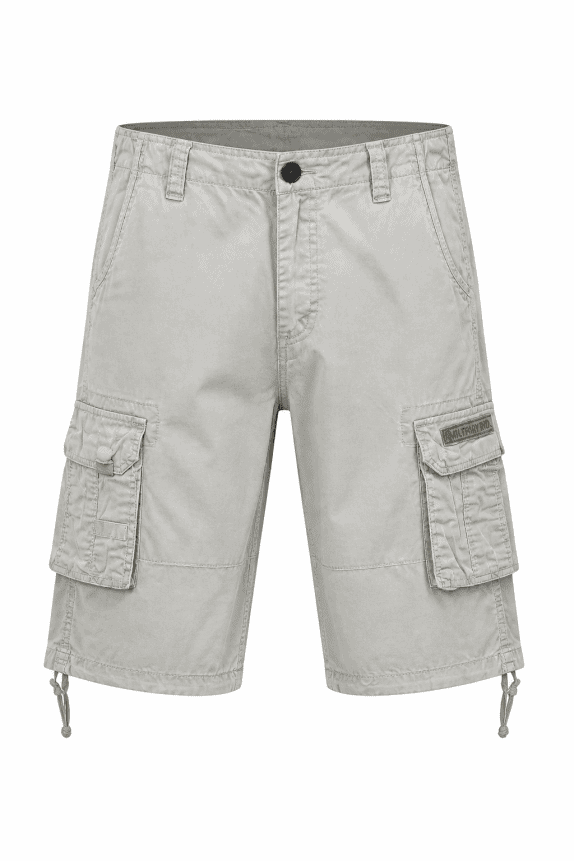 ALPHA INDUSTRIES CARGO SHORTS UTILITY STONE GREY MENS PRE OWNED L