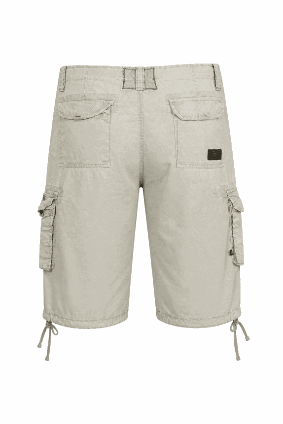 ALPHA INDUSTRIES CARGO SHORTS UTILITY STONE GREY MENS PRE OWNED L