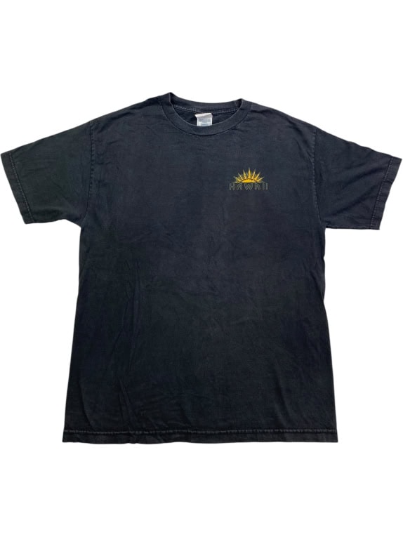 ALSTYLE HAWAII ISLANDS T-SHIRT CON STAMPA SUL RETRO NERA UNISEX L
