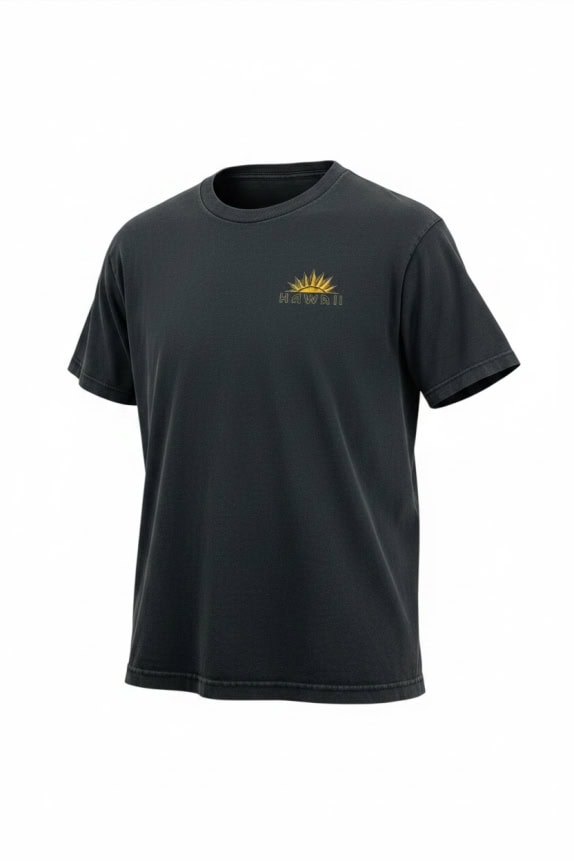 ALSTYLE HAWAII ISLANDS BACK PRINT T-SHIRT ΜΑΥΡΟ UNISEX L