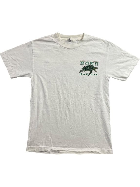 ALSTYLE T-SHIRT HONU HAWAII VINTAGE ΛΕΥΚΟ UNISEX M preowned