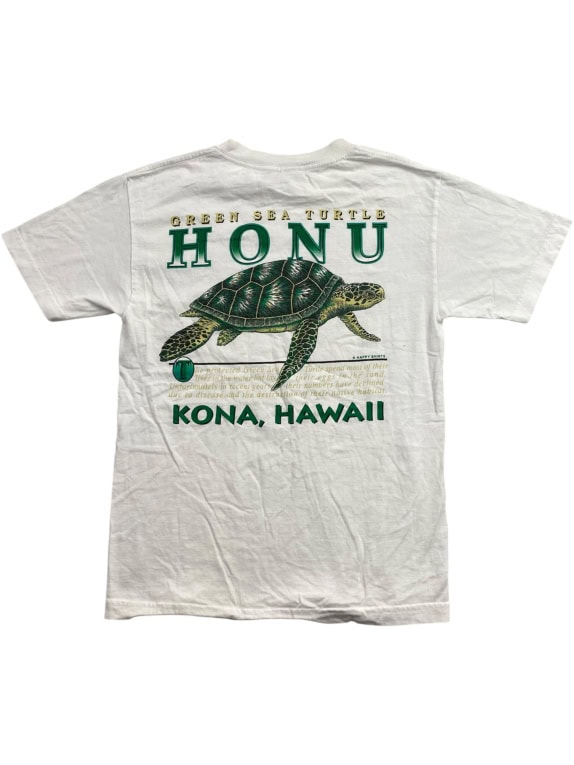 ALSTYLE T-SHIRT HONU HAWAII VINTAGE ΛΕΥΚΟ UNISEX M preowned