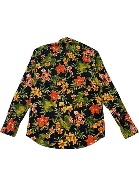 AMERICAN EAGLE ΟΥΠΕΡΤΕΡΣ ΠΟΥΚΑΜΙΣΟ FLORAL ΜΑΥΡΟ ΑΝΔΡΙΚΟ PRE OWNED M