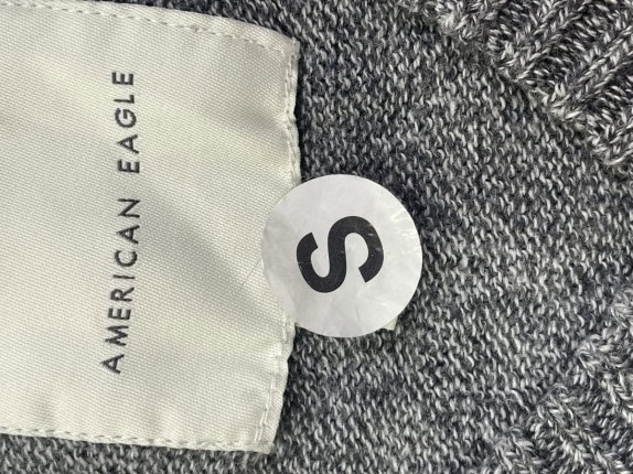 AMERICAN EAGLE ΠΟΥΛΟΒΕΡ ΜΕΛΑΝΖΕ ΓΚΡΙ ΑΝΤΡΙΚΟ PRE OWNED S