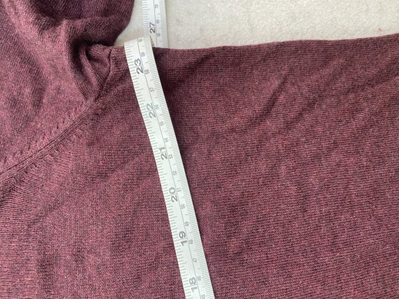 AMERICAN EAGLE ΠΟΥΛΟΒΕΡ V NECK MINIMAL BORDEAUX ΑΝΤΡΙΚΟ PRE OWNED L