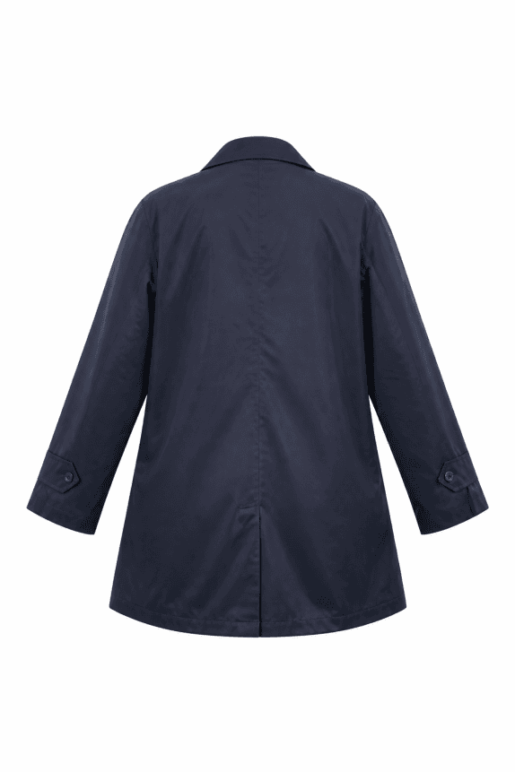 90s VINTAGE NAVY TRENCH COAT MENS PRE OWNED XL