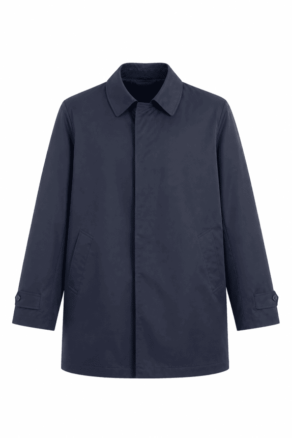 90s VINTAGE NAVY TRENCH COAT MENS PRE OWNED XL
