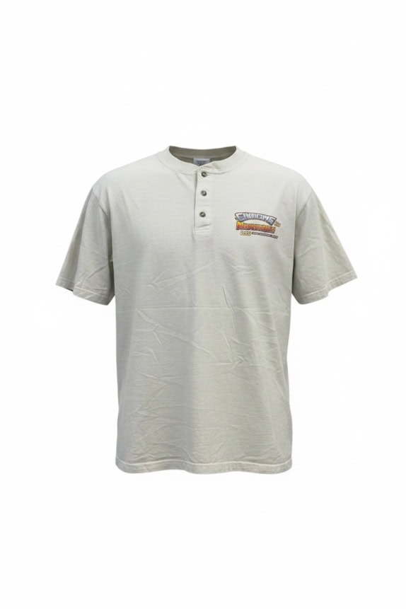 Anvil Cotton Deluxe Henley T-Shirt Swinging Nationals 2009 White Unisex XL