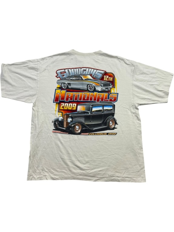 Anvil Cotton Deluxe Henley T-Shirt Swinging Nationals 2009 White Unisex XL