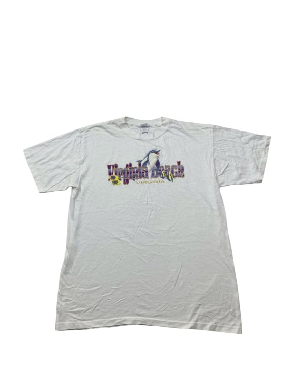 Anvil Virginia Beach Graphic T-Shirt Λευκό Unisex