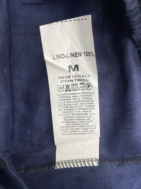 VINTAGE ΠΑΝΤΕΛΟΝΙ LINEN ΜΠΛΕ ΓΥΝΑΙΚΕΙΟ PRE OWNED M